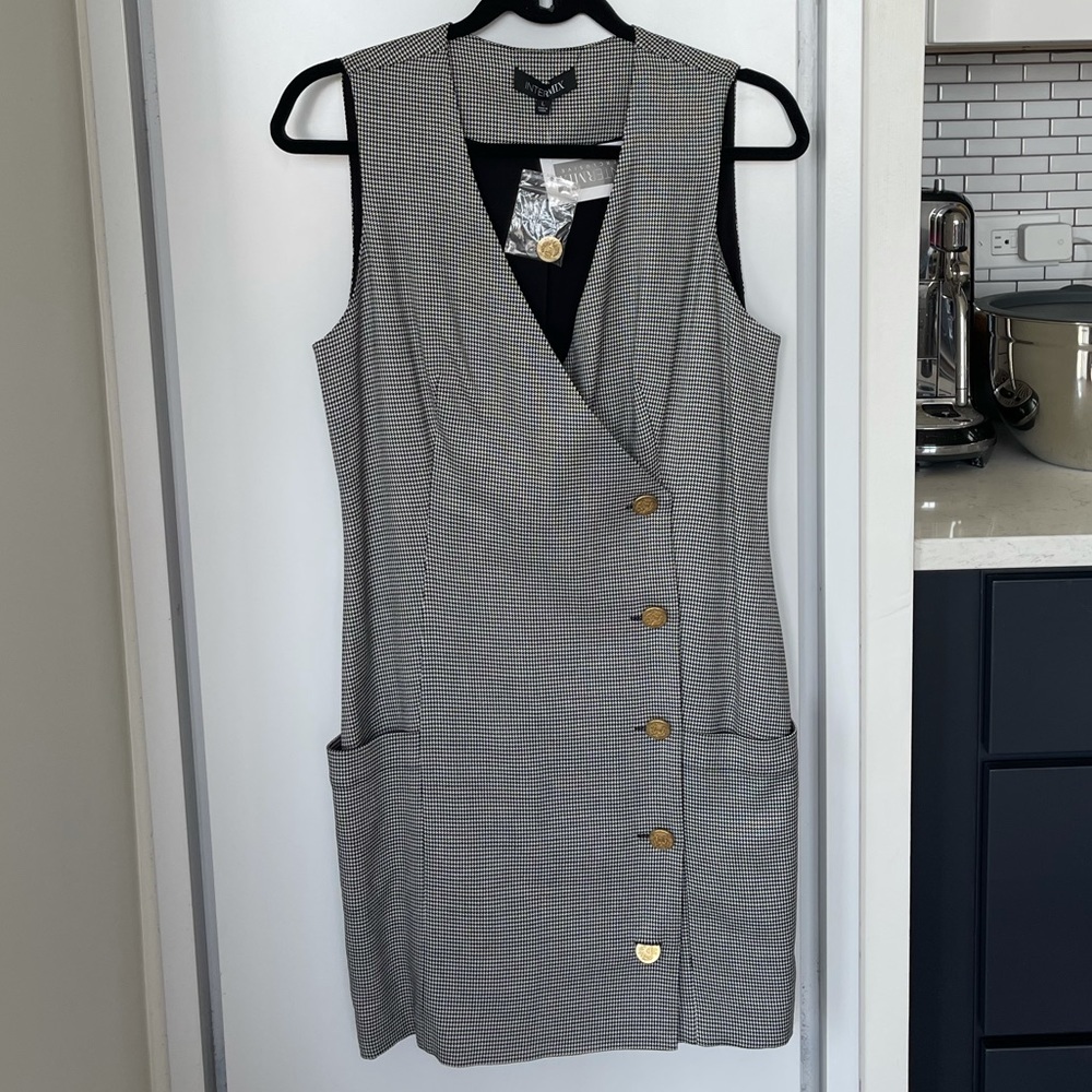 Houndstooth Blazer Dress by Intermix